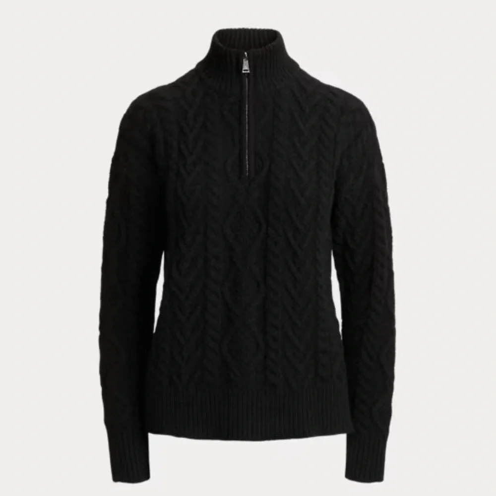 Lauren Ralph Lauren Cable Knit Quarter Zip Sweater - Picture 3 of 8